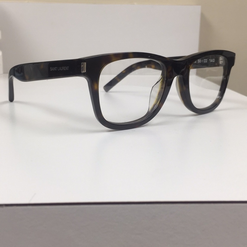 Saint Laurent Tortoise Optical Frames Clear Lenses - Picture 5 of 5